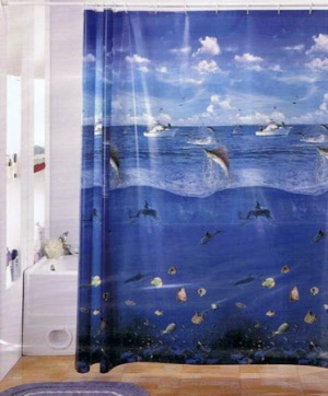 Taucher Duschvorhang Ocean