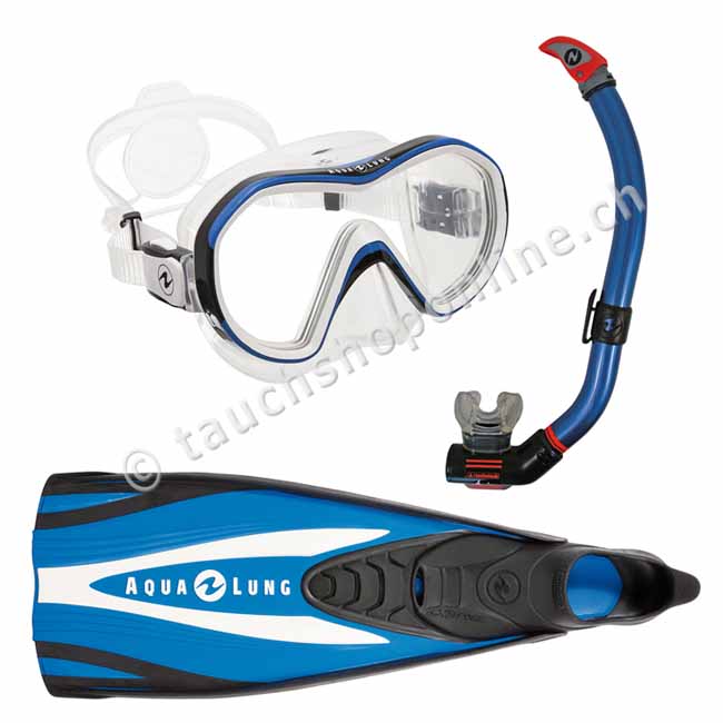 AquaLung Schnorchelset Comfort Maske Look HD mit Schnorchel Air Ventil 
