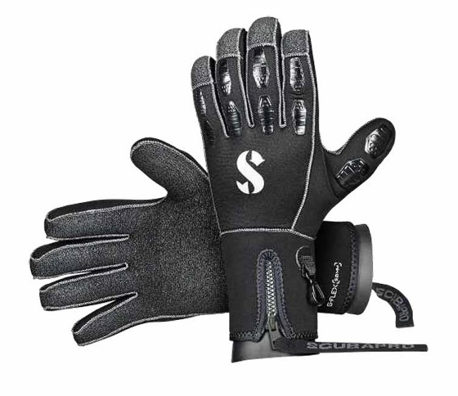 5mm XL BARE  5-Finger-Handschuh lange Stulpe mit Klettverschluss 