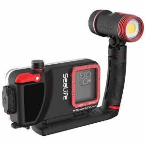 Sealife SportDiver Pro 2500 underwater housing and underwater light for iPhone SL 401 set