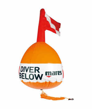 Dive buoy with diver flag